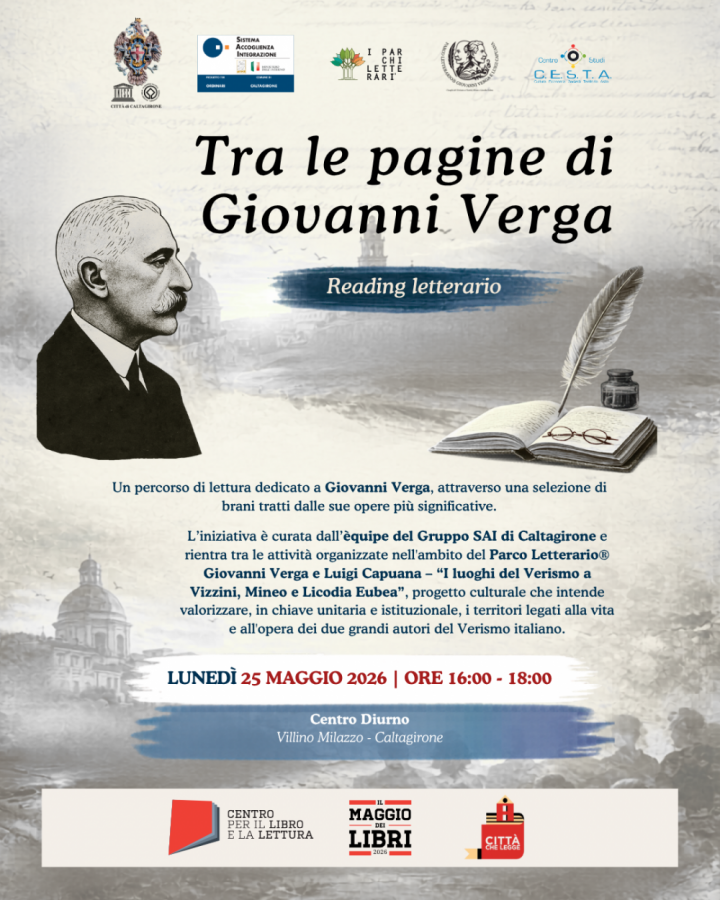 Tra le pagine di Giovanni Verga - Reading Letterario a Caltagirone (Ct)